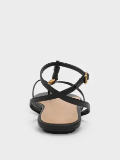 Adema Leather Strappy Thong Sandals