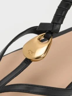 Adema Leather Strappy Thong Sandals