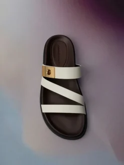 Aelin Metallic-Buckle Strappy Sandals