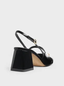 Aeryn Patent Pearl Slingback Pumps