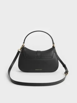 Agatha Chain-Accent Hobo Bag