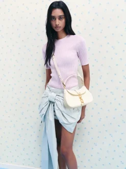 Agatha Chain-Accent Hobo Bag