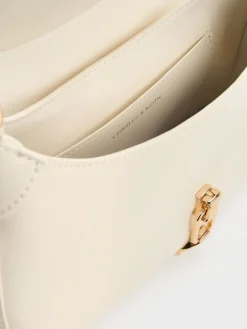 Agatha Chain-Accent Hobo Bag