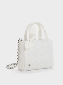 Albany Embroidered-Mesh Beaded Mini Bag
