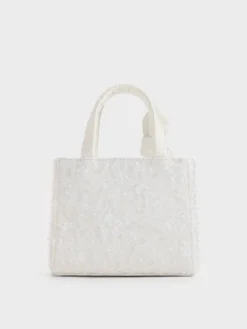 Albany Embroidered-Mesh Beaded Mini Bag