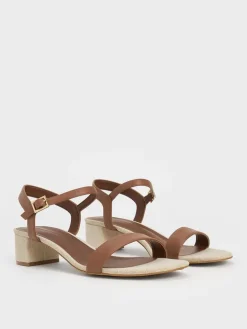 Alec Block-Heel Ankle-Strap Sandals