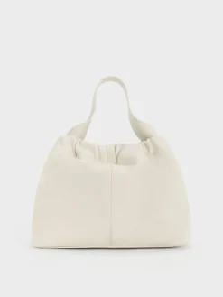 Ally Ruched Chain-Handle Bag