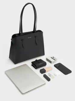 Allyn Elongated-Handle Tote Bag