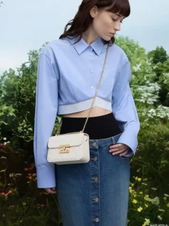 Alva Quilted Chain-Handle Bag