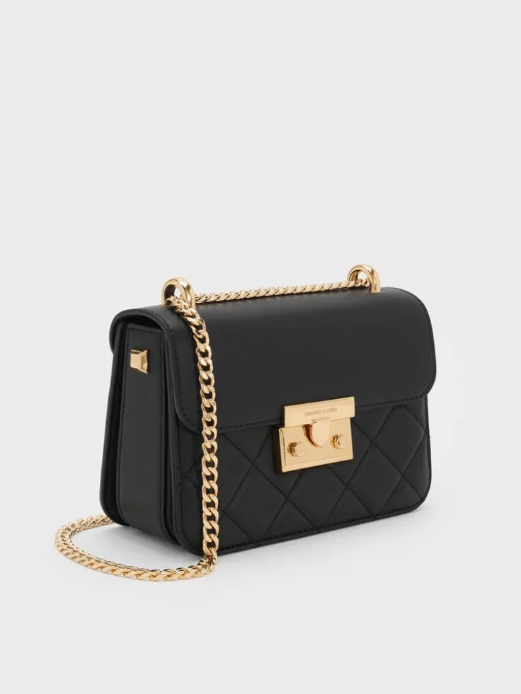 Alva Quilted Chain-Handle Bag