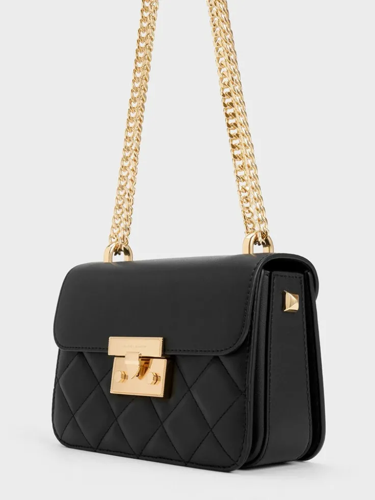 Alva Quilted Chain-Handle Bag