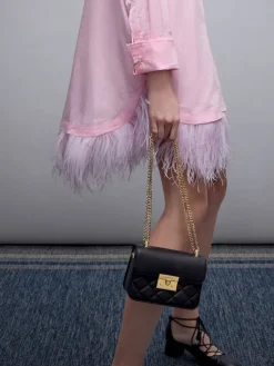 Alva Quilted Chain-Handle Bag