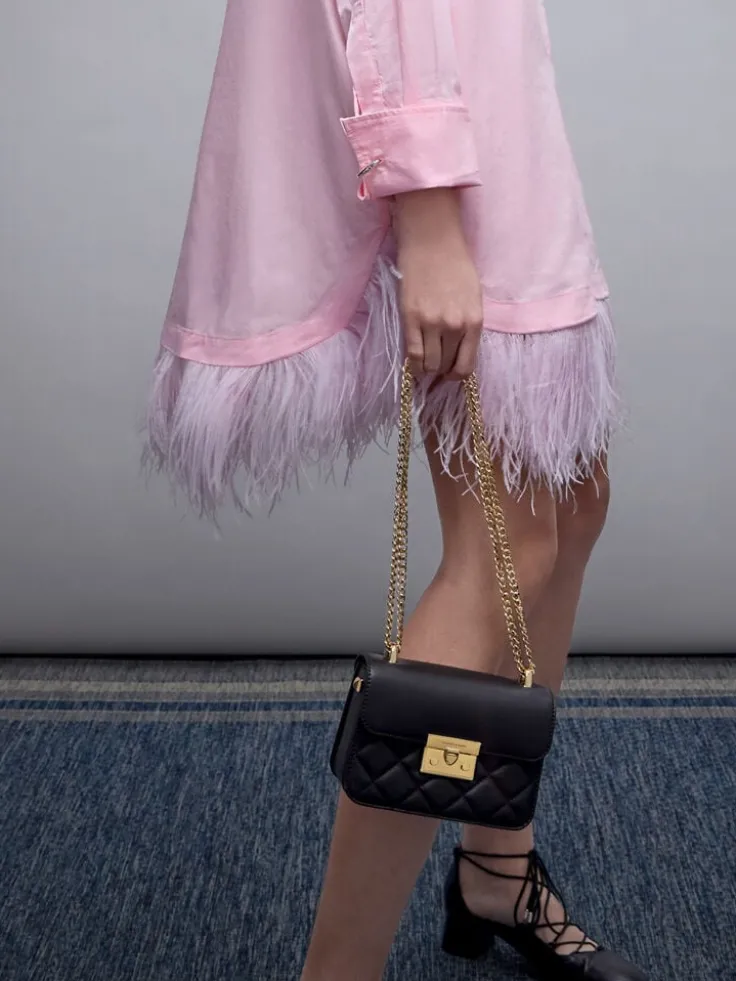 Alva Quilted Chain-Handle Bag