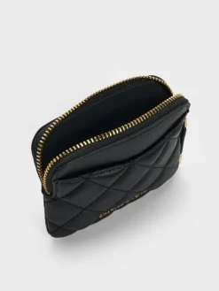Alva Quilted Top-Zip Card Holder
