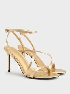 Andricia Metallic Strappy Stiletto Sandals