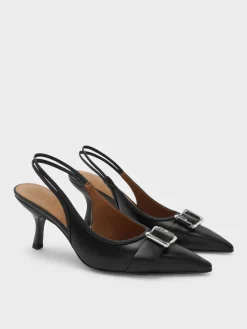 Anita Buckled Pointed Slingback Pumps