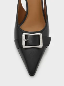 Anita Buckled Pointed Slingback Pumps
