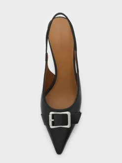 Anita Buckled Pointed Slingback Pumps