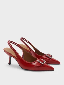 Anita Buckled Pointed Slingback Pumps