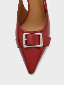Anita Buckled Pointed Slingback Pumps
