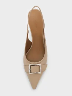 Anita Buckled Pointed Slingback Pumps