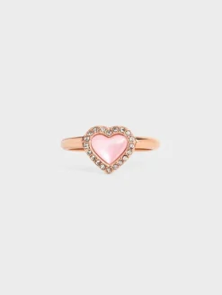 Annalise Crystal Heart-Stone Ring