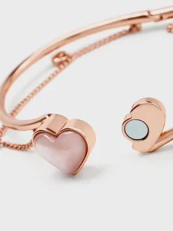 Annalise Heart Stone Chain-Link Bracelet