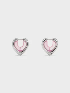 Annalise Resin-Heart Stud Earrings