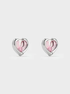 Annalise Resin-Heart Stud Earrings