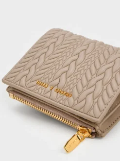 Apolline Textured Top-Zip Wallet
