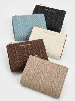 Apolline Textured Top-Zip Wallet