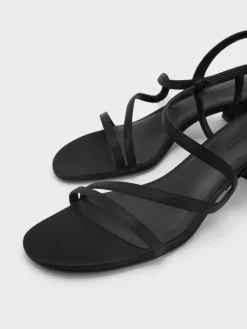 Arden Satin Wavy Slingback Sandals