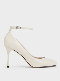 Aretha Patent Leather Ankle-Strap Stiletto-Heel Pumps