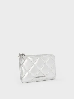 Arrietty Metallic Quilted Zip-Around Wallet