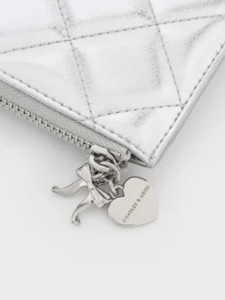 Arrietty Metallic Quilted Zip-Around Wallet