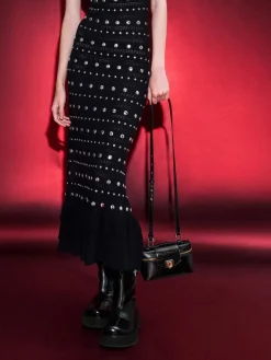 Arwen Croc-Effect Top Handle Vanity Bag