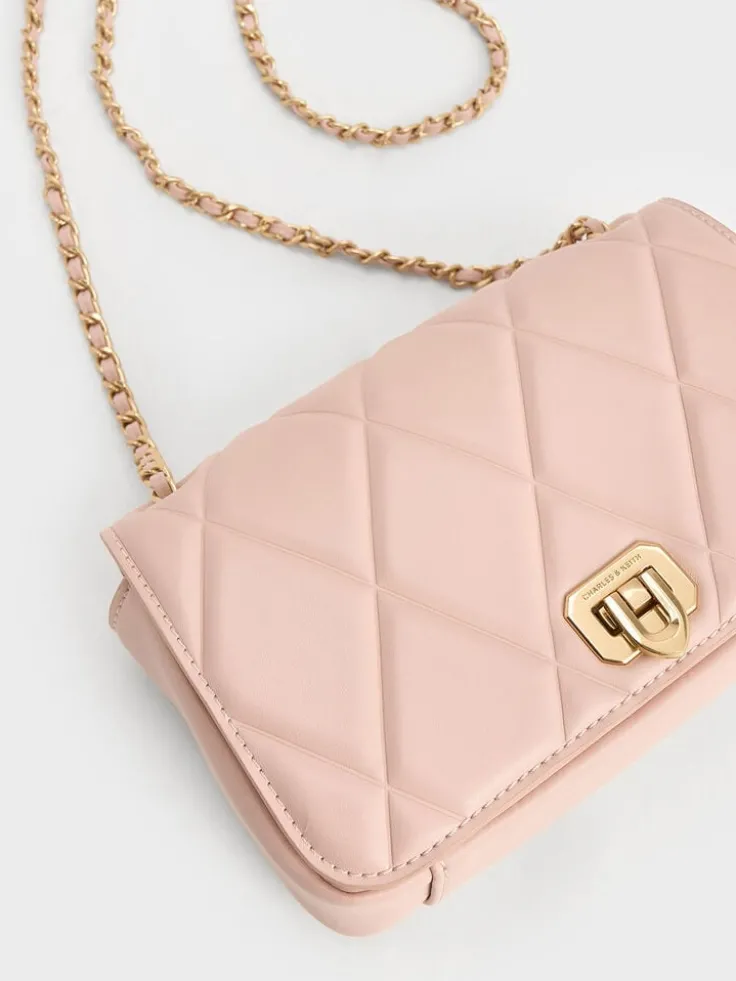 Arwen Diamond-Quilt Shoulder Bag