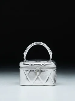 Arwen Metallic Quilted Vanity Bag