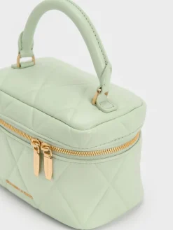 Arwen Quilted Top Handle Vanity Bag