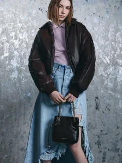 Arya Braided-Chain Crossbody Bag