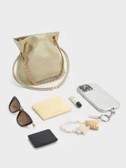 Arya Braided-Chain Crossbody Bag