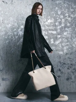 Arya Braided-Chain Tote Bag