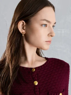 Athalia Snowball Drop Earrings