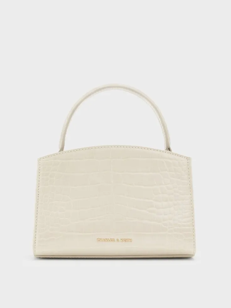 Aubrielle Croc-Effect Belted Top Handle Bag