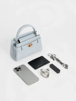 Aubrielle Croc-Effect Belted Top Handle Bag