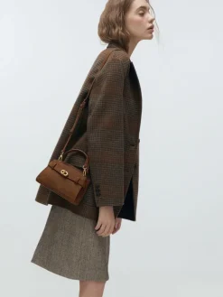 Aubrielle Croc-Effect Belted Top Handle Bag