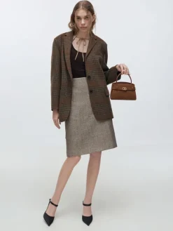Aubrielle Croc-Effect Belted Top Handle Bag