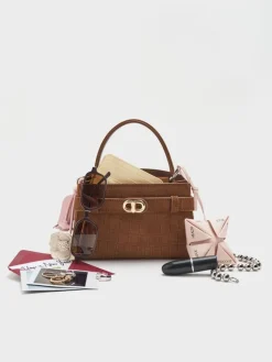 Aubrielle Croc-Effect Belted Top Handle Bag