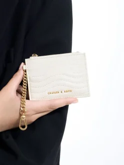 Aubrielle Wavy-Stitch Card Holder