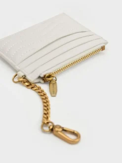Aubrielle Wavy-Stitch Card Holder